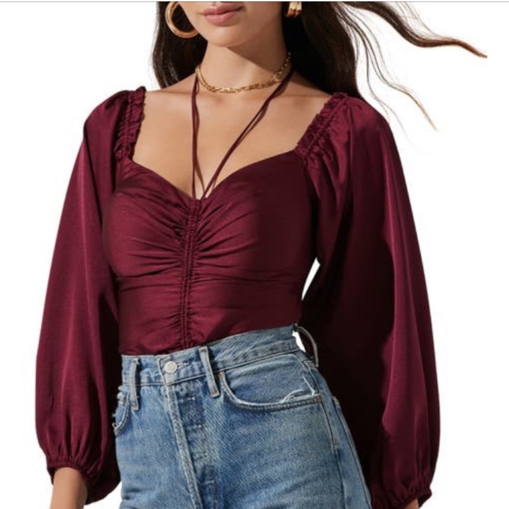 ASTR the Label Ruched Bodysuit
